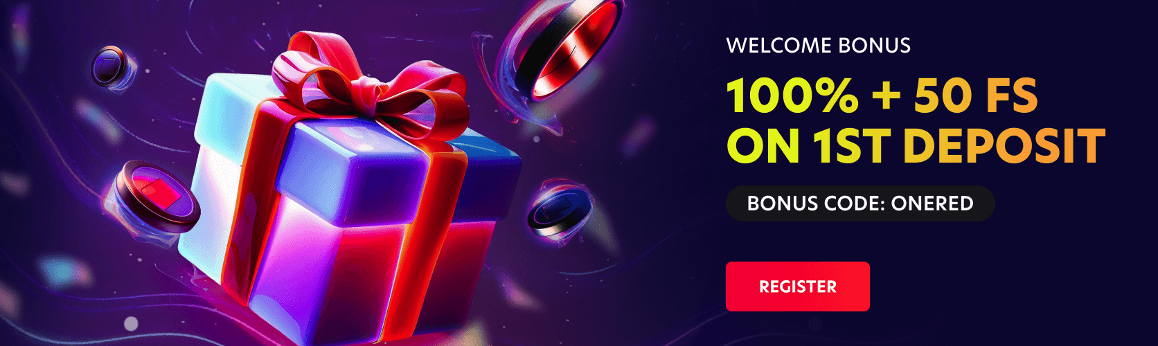 1Red Casino Gaming Banner